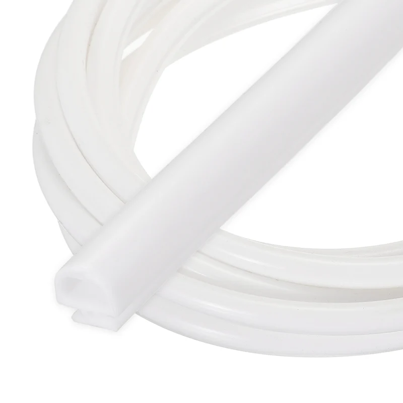 Weather Stripping Door Seal 5/16" Wide D-Shape Silicone 1/4" Slot 9.8Ft White