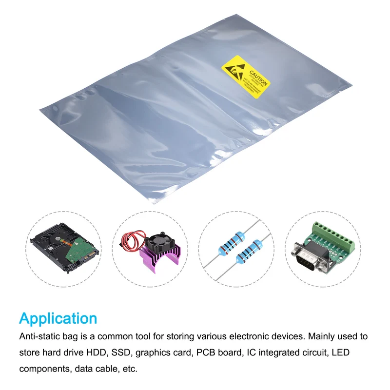 Anti Static Bags Shielding Bag 10pcs 10x16"(25x40cm) Open Top with Labels