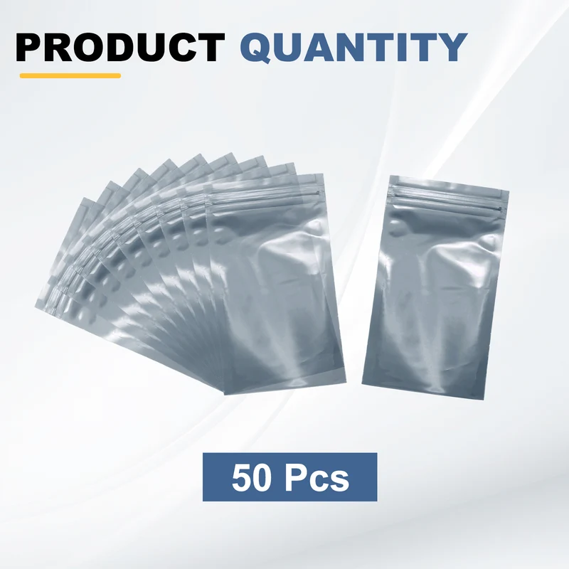 50pcs 5.9" x 3.1" Antistatic Bags Resealable ESD Shielding Bag