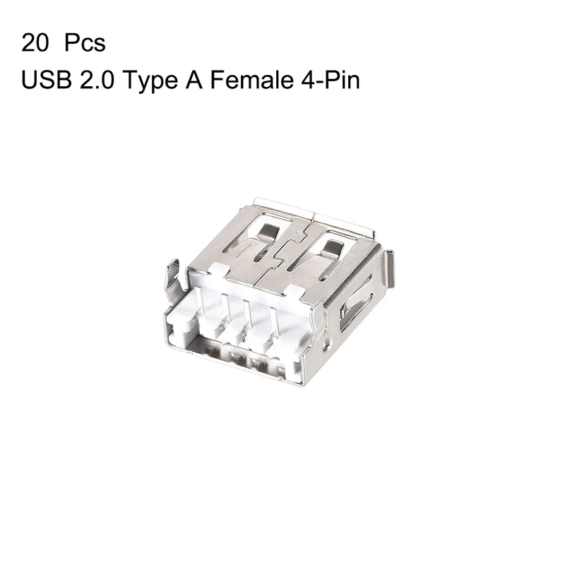 20X USB 2.0 Type A Female Socket Connector Port 4-Pin DIP 90 Degree Adapter