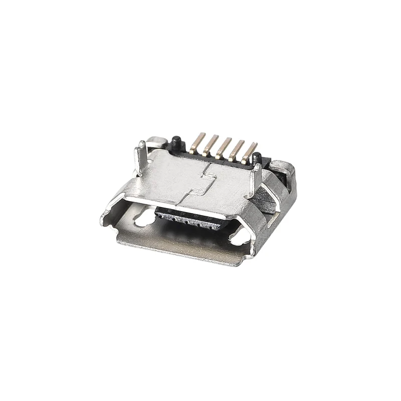20 PCS Micro USB Female Socket Connector Jack Port, 5-Pin DIP 180 Degree Replacement Adapter