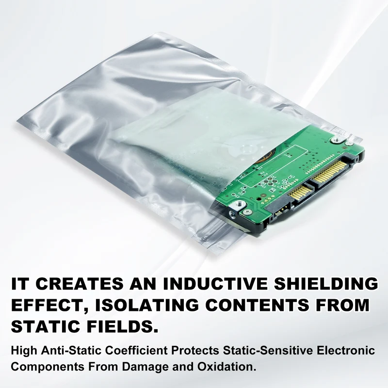 50pcs 9.4" x 6.3" Antistatic Bags Resealable ESD Shielding Bag