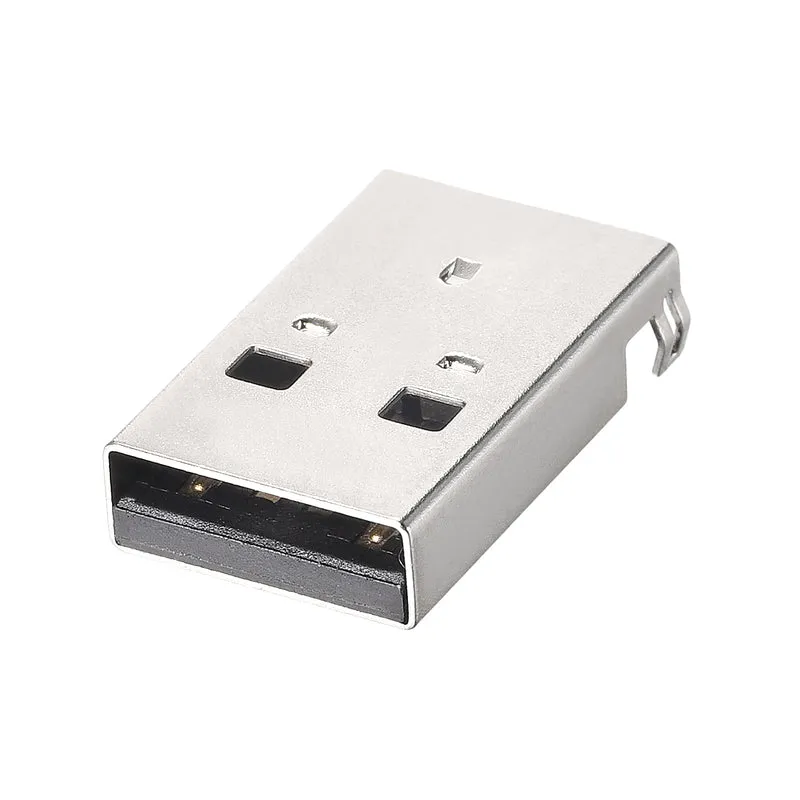 10PCS USB 2.0 Type A Male Socket Connector 4-Pin 90 Degree Replacement Adapter