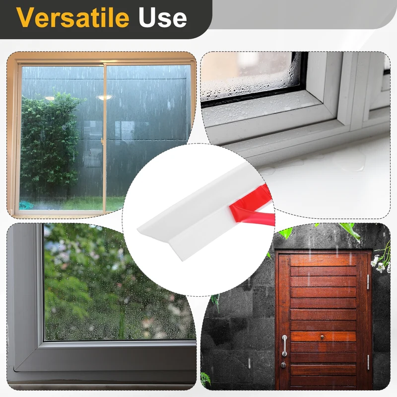 Self-Adhesive Door Rain Drip Guard Rain Deflector 39.4" x 2.17" White