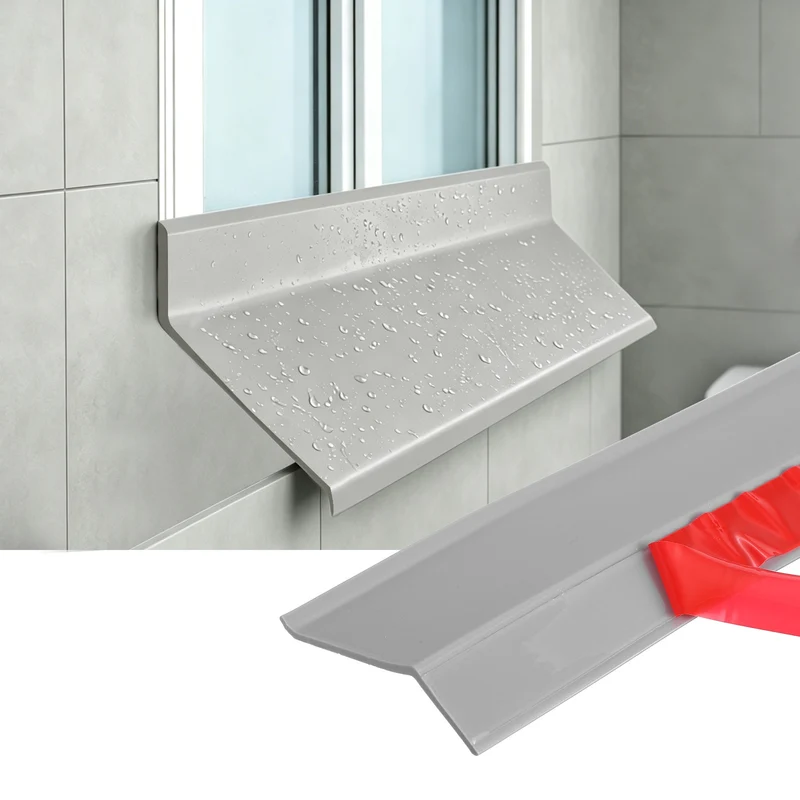Self-Adhesive Door Rain Drip Guard Rain Deflector 39.4" x 2.17" Gray