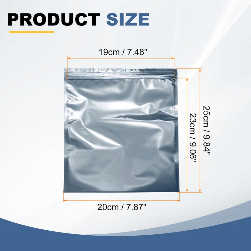 50pcs 9.8" x 7.9" Antistatic Bags Resealable ESD Shielding Bag