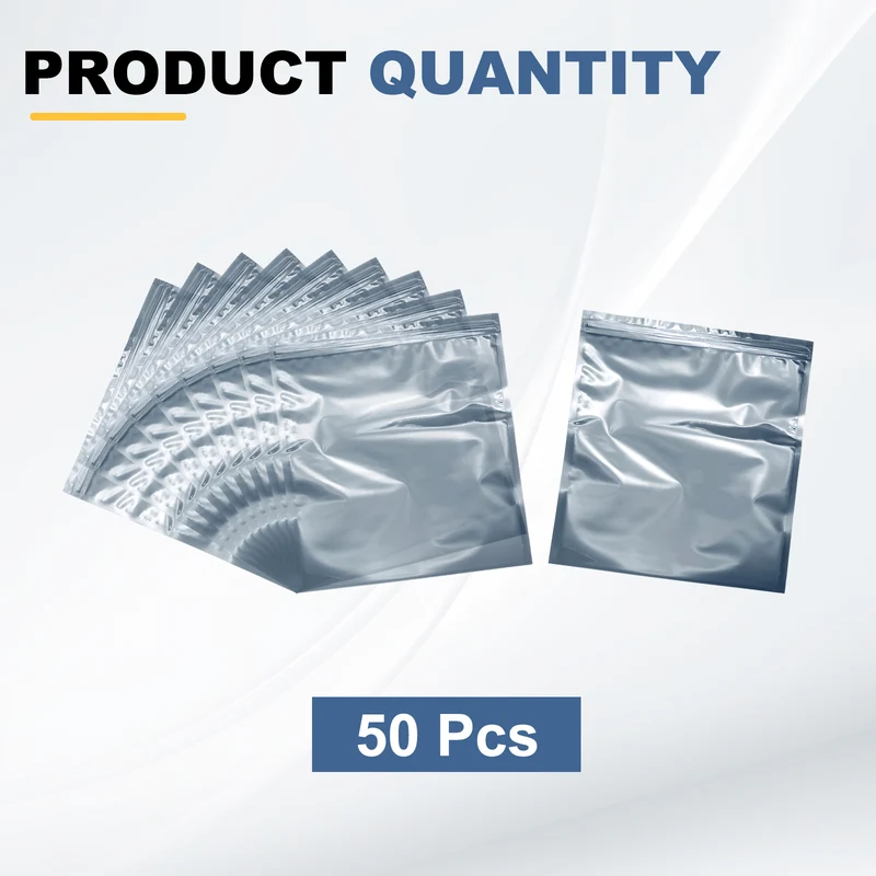 50pcs 9.8" x 7.9" Antistatic Bags Resealable ESD Shielding Bag