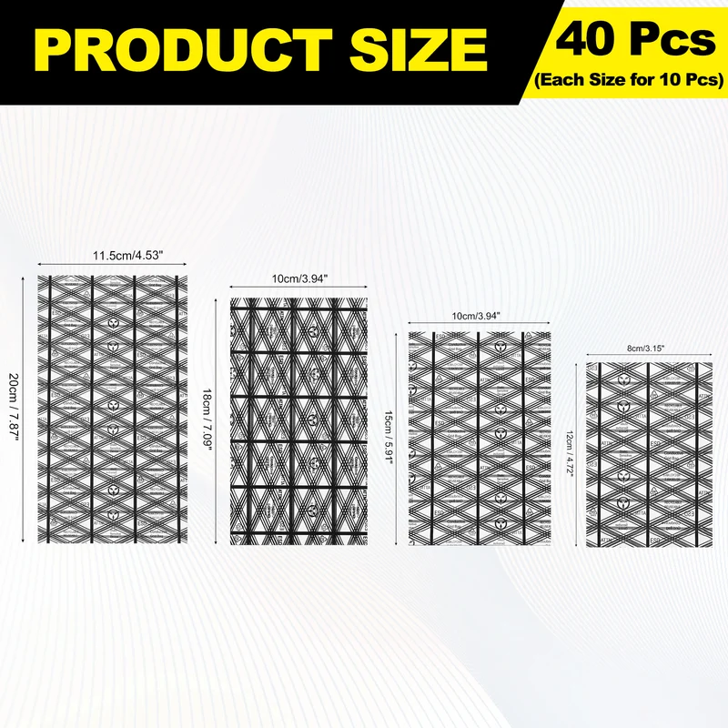 40pcs 3"/4"/5" Anti Static Bags PE Open Top ESD Shielding Antistatic Bag