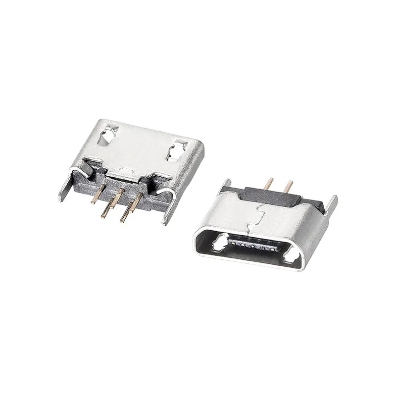 20PCS Micro USB Female Socket Connector Jack, 5-Pin DIP 180 Degree, Replacement Adapter