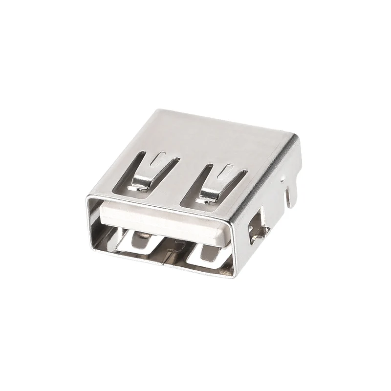 10PCS USB 2.0 Type A Female Socket Connector 4-Pin DIP 90 Degree Repair Adapter