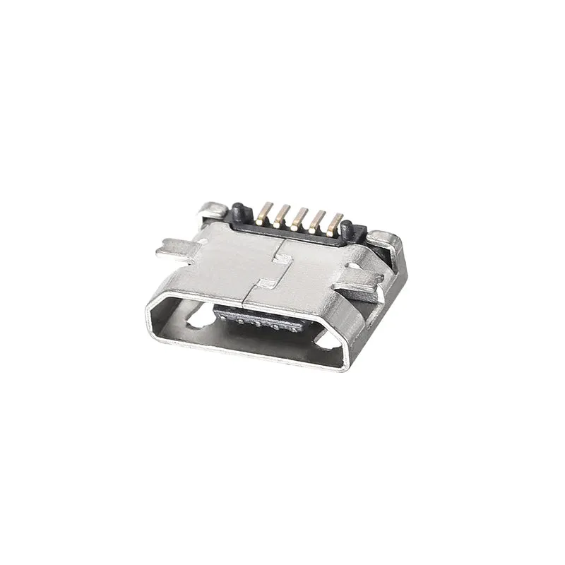 30PCS Micro USB Female Socket Connector, 5-Pin DIP 180 Degree, Repair Replacement Adapter