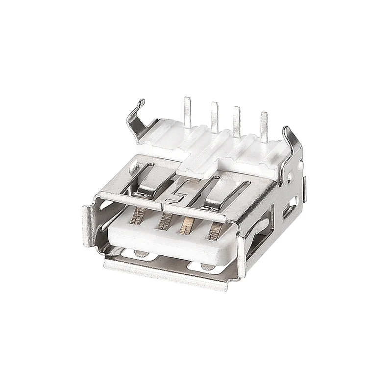 20PCS USB 2.0 Type A Female Socket Connector 4-Pin 90 Degree Repair Adapter