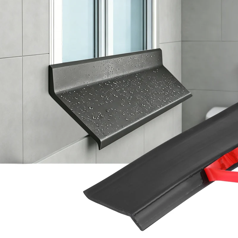 Self-Adhesive Door Rain Drip Guard Rain Deflector 19.7" x 1.69" Black