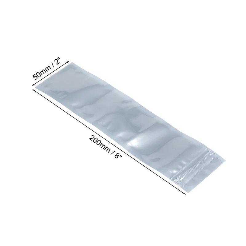Anti Static Shielding Bag, 50x200mm/2x8 inch, for Electronic Devices, 25pcs