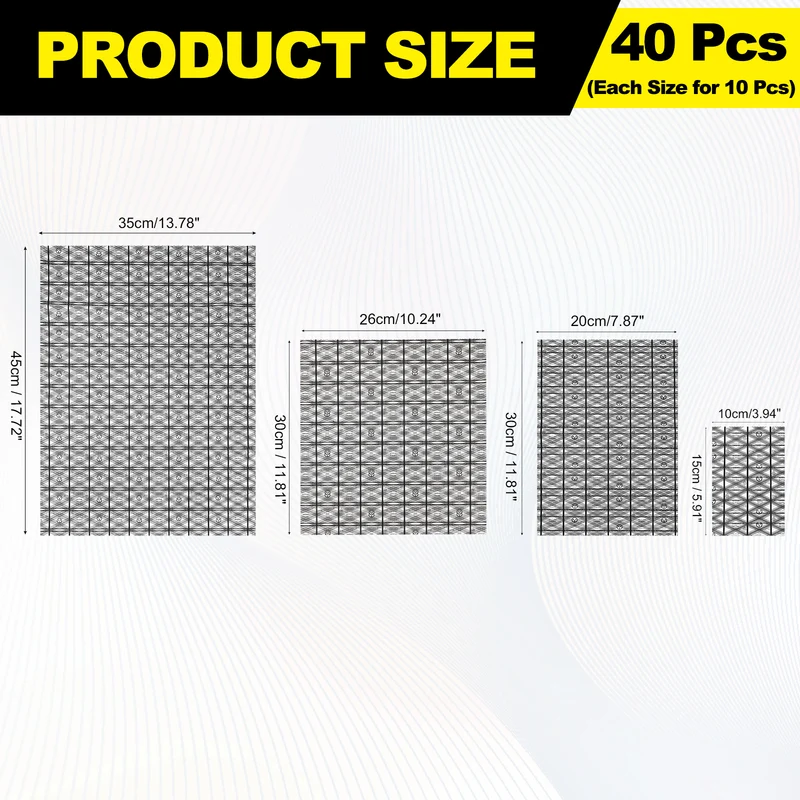 40pcs 4"/8"/10"/14" Anti Static Bags PE Open Top ESD Shielding Antistatic Bag