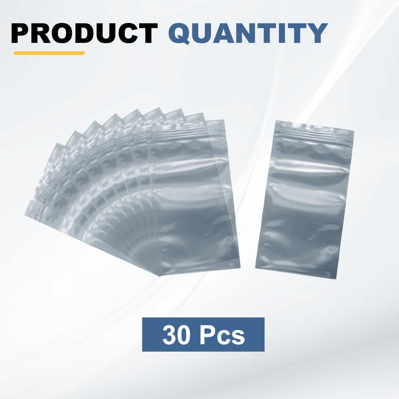 30pcs 7.1" x 3.5" Antistatic Bags Resealable ESD Shielding Bag