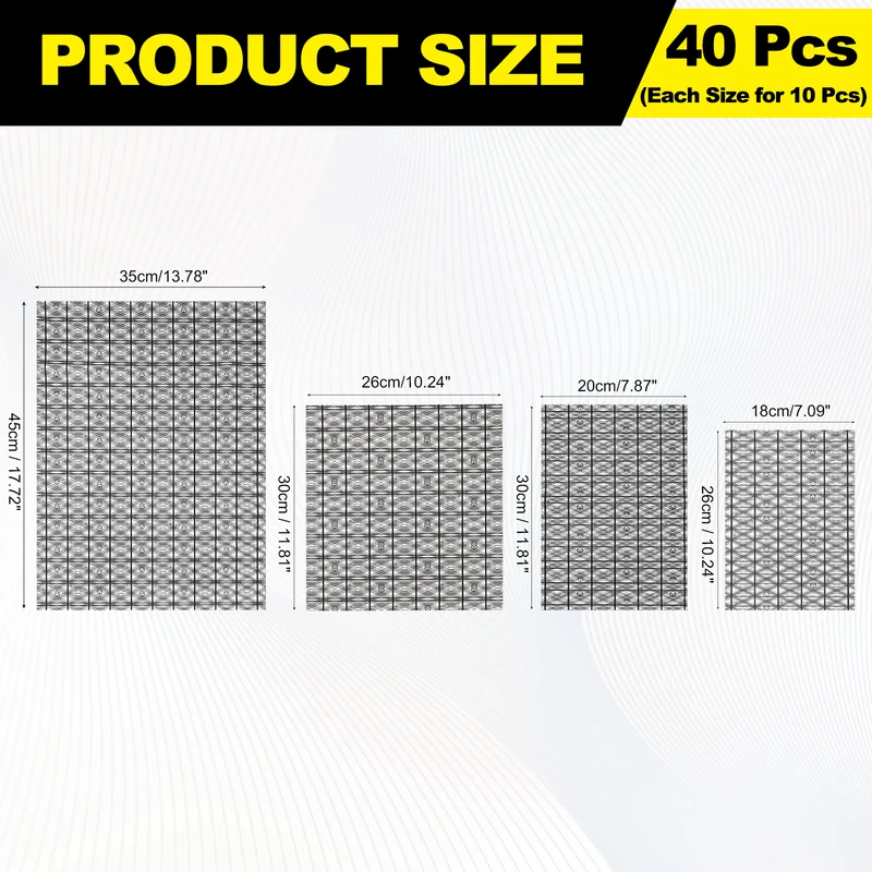 40pcs 7"/8"/10"/14" Anti Static Bags PE Open Top ESD Shielding Antistatic Bag