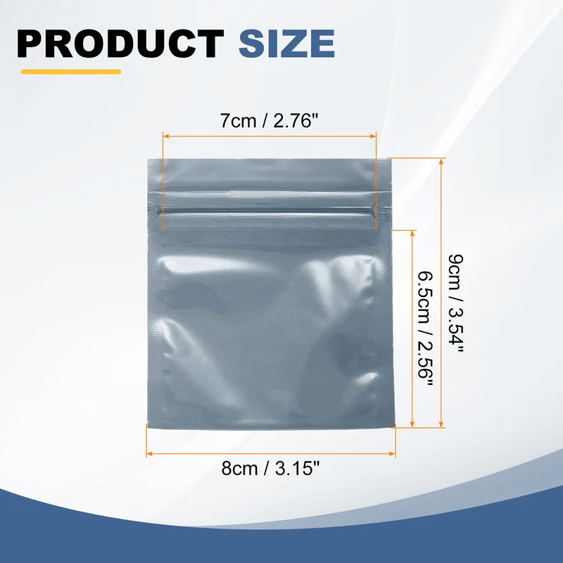 50pcs 3.5" x 3.1" Antistatic Bags Resealable ESD Shielding Bag