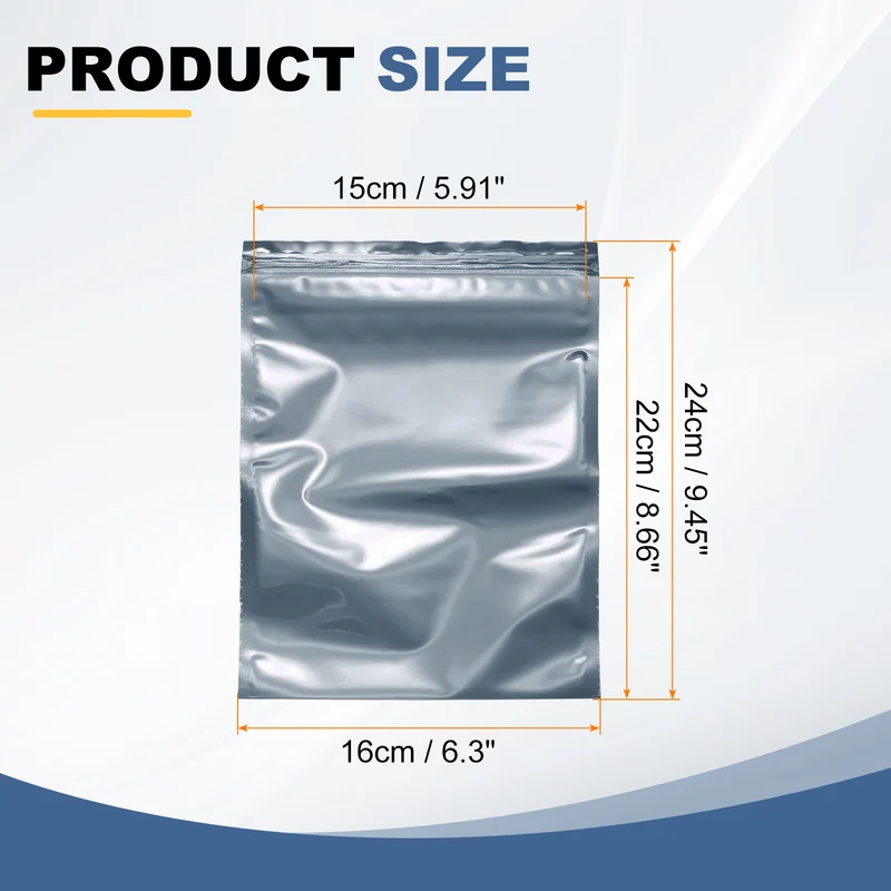 30pcs 9.4" x 6.3" Antistatic Bags Resealable ESD Shielding Bag