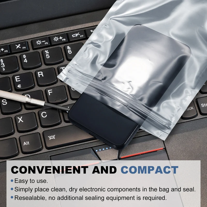 30pcs 9.4" x 6.3" Antistatic Bags Resealable ESD Shielding Bag