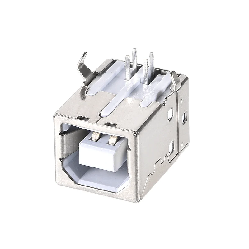 10 PCS USB 2.0 Type B Female Socket Connector Jack Port, 4-Pin DIP 90 Degree Right Angle, Repair Replacement Adapter
