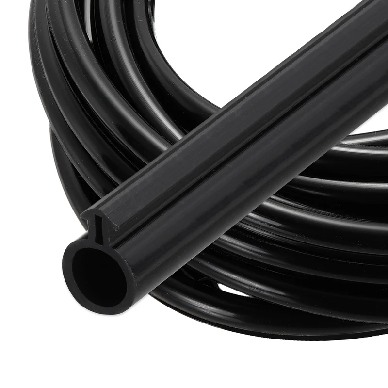 Kerf Weather Stripping Seal Strip Silicone 3/8"Wide Bulb 3/16"Slot 26Ft Black