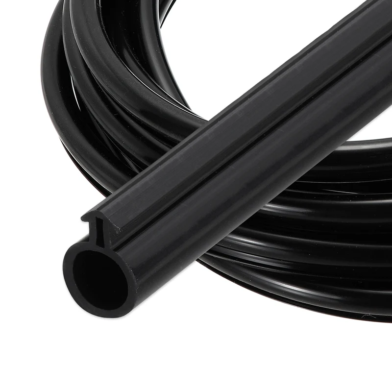 Kerf Weather Stripping Seal Strip Silicone 3/8"Wide Bulb 3/16"Slot 13Ft Black