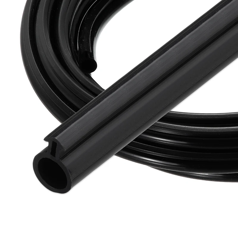 Kerf Weather Stripping Seal Strip Silicone 11/32"Wide Bulb 3/16"Slot 13Ft Black
