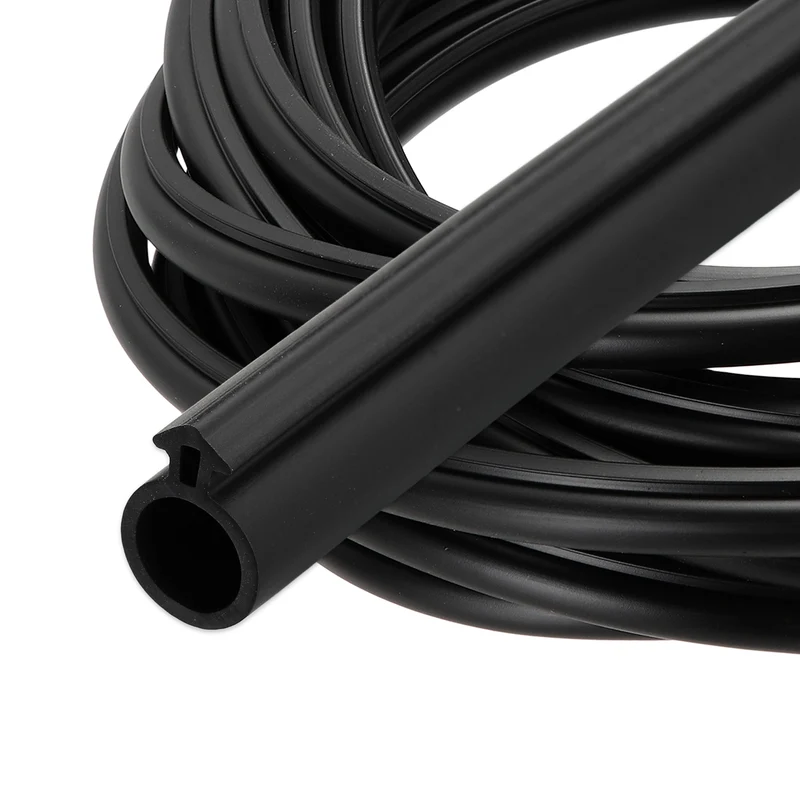 Kerf Weather Stripping Seal Strip TPE 11/32" Wide Bulb for 3/16" Slot 26Ft Black