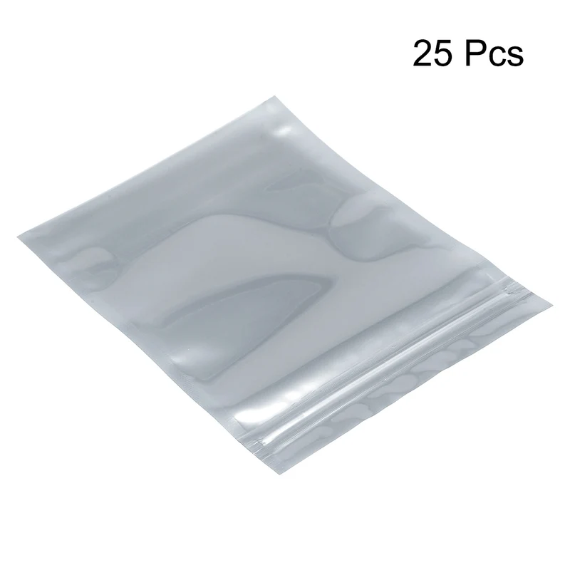 Anti Static Resealable Shielding Bag, 120x150mm/5x6 inch, Protective Antistatic Bag, for Store HDD SSD Laptop Hard Drives Memory Card, Electronic Devices, 25pcs