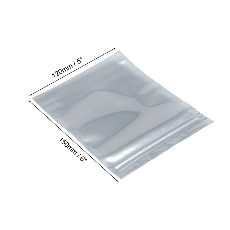 Anti Static Resealable Shielding Bag, 120x150mm/5x6 inch, Protective Antistatic Bag, for Store HDD SSD Laptop Hard Drives Memory Card, Electronic Devices, 25pcs