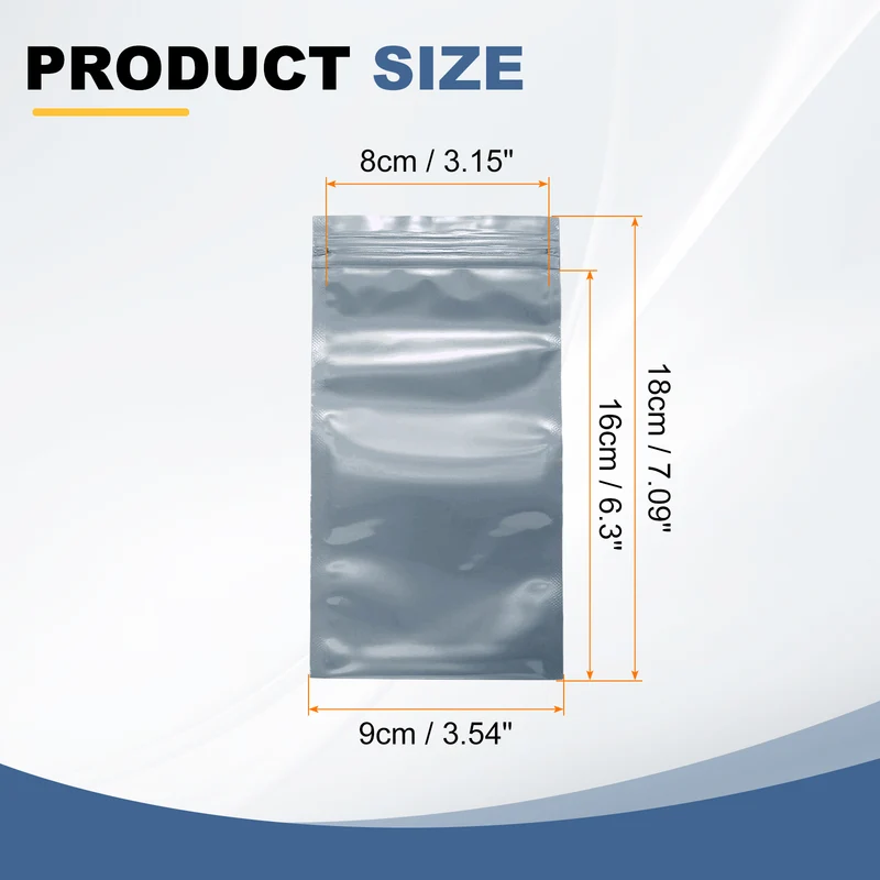 50pcs 7.1" x 3.5" Antistatic Bags Resealable ESD Shielding Bag
