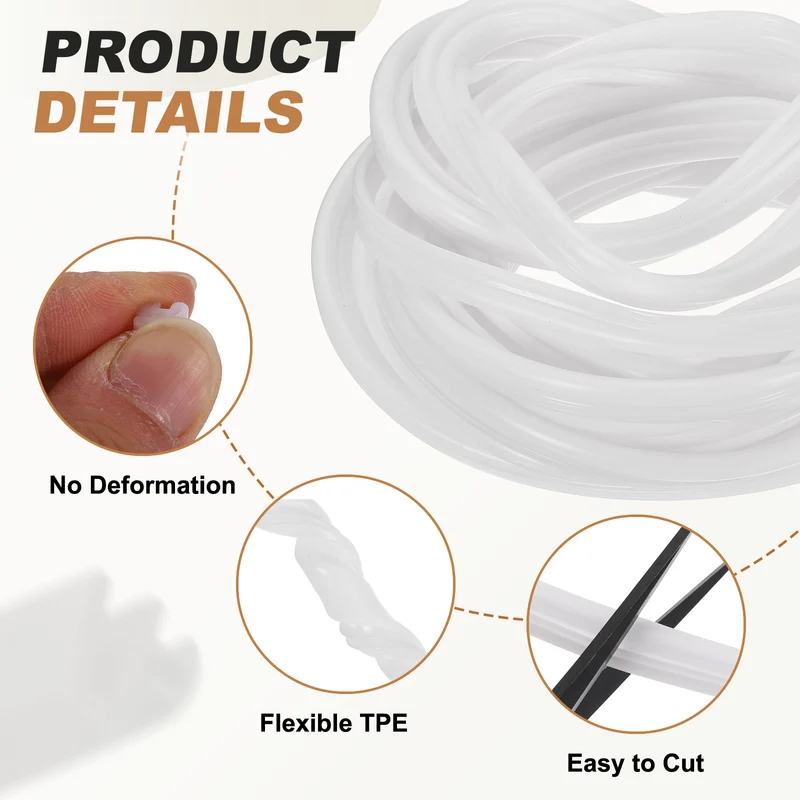 Window Weatherstrip Seal (25ft x 1/4") - Bulb Bubble Kerf Weatherstrip, White