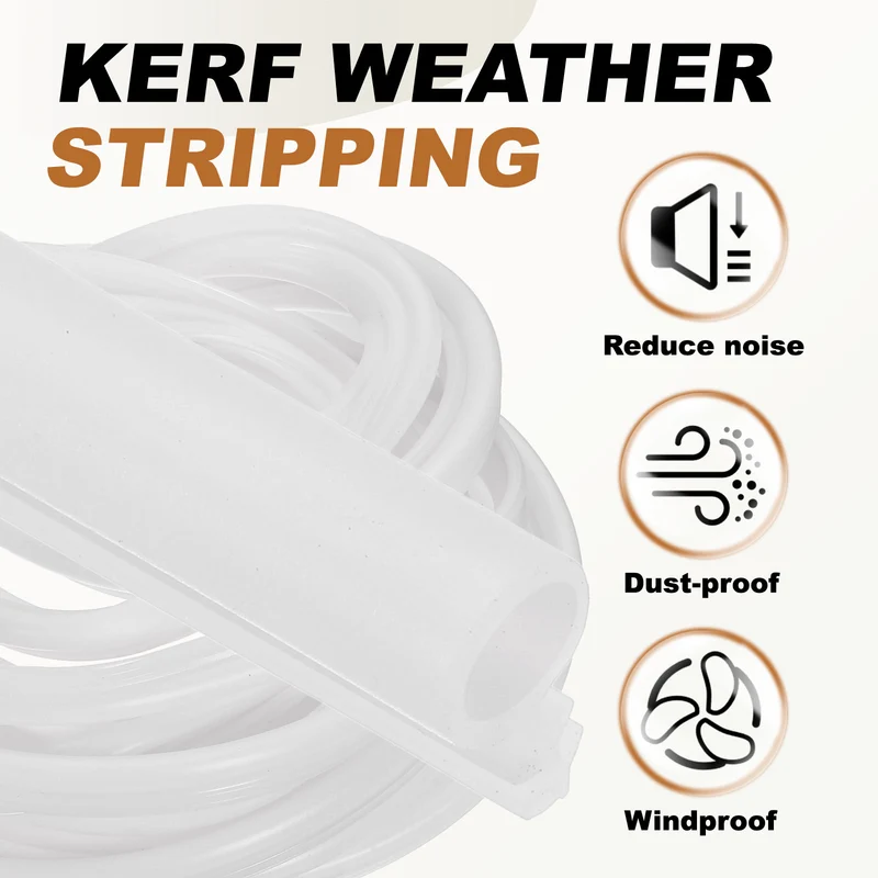 Window Weatherstrip Seal (25ft x 1/4") - Bulb Bubble Kerf Weatherstrip, White