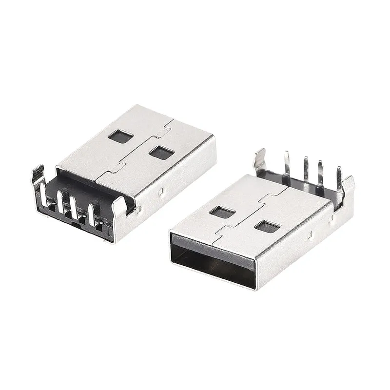 30X USB 2.0 Type A Male Socket Connector, 4-Pin DIP 90 Degree Repair Adapter