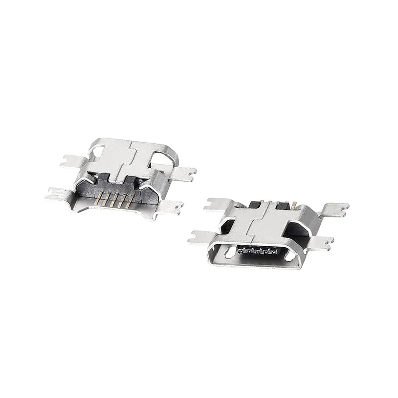 10 PCS Micro USB Female Socket Connector Jack Port, 5- Pin DIP 180 Degree, Replacement Adapter
