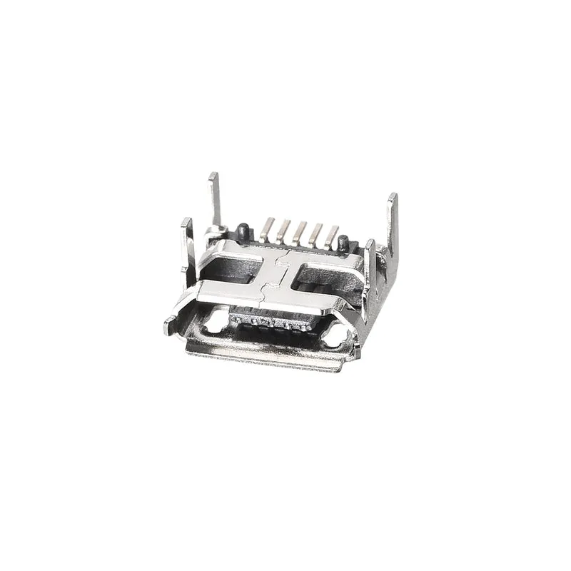 10 PCS Micro USB Female Socket Connector Jack Port, 5-Pin DIP 180 Degree, Replacement Adapter