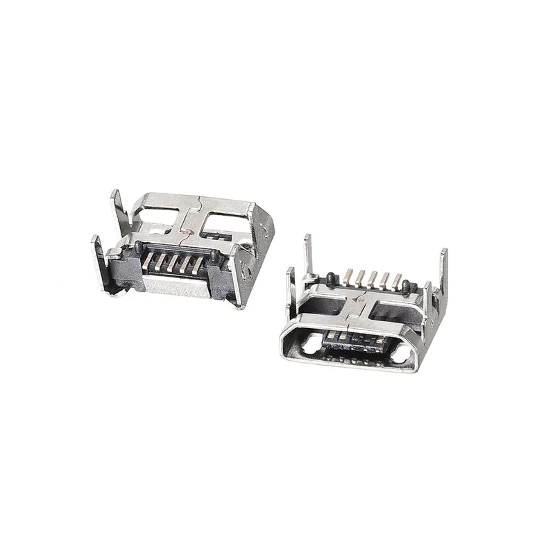 20PCS Micro USB Female Socket Connector Jack Port, 5-Pin DIP 180 Degree, Repair Replacement Adapter