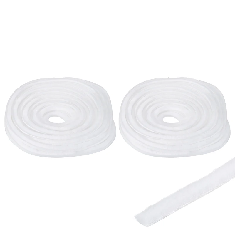 2Pcs Brush Weather Stripping 9/32"x15/32"x24.9Ft Self-Adhesive Seal Strip White