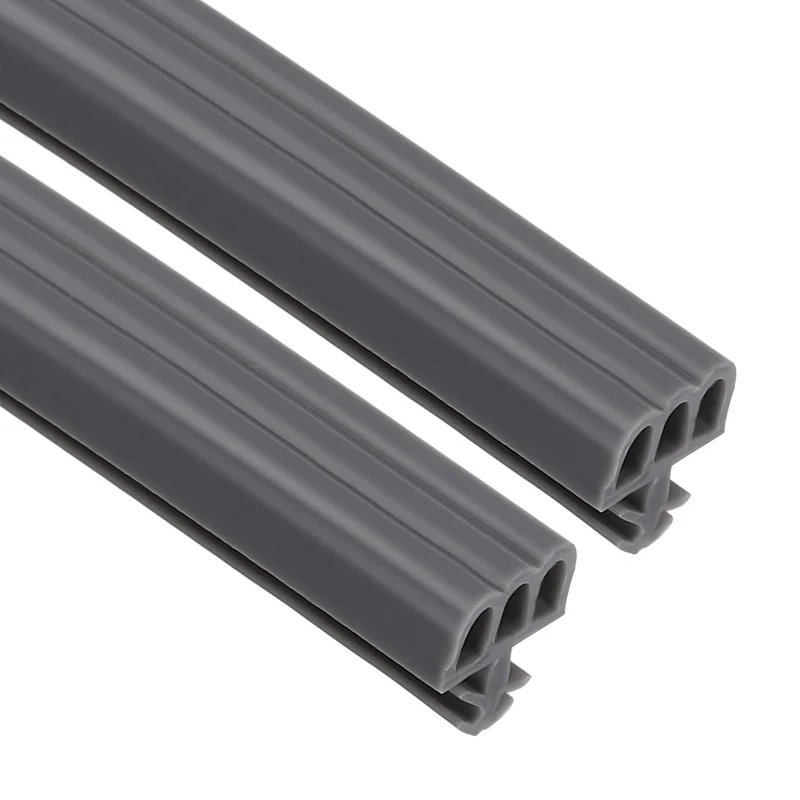 Kerf Weather Stripping Seal Strip (16.4ft x 11/32") - 2Pcs Three Door Kerf, Gray