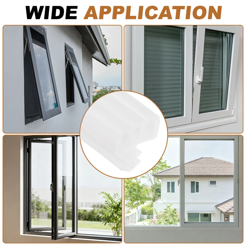 Kerf Weather Stripping Seal Strip(16.4ft x 11/32") - 2Pcs Three Door Kerf, White