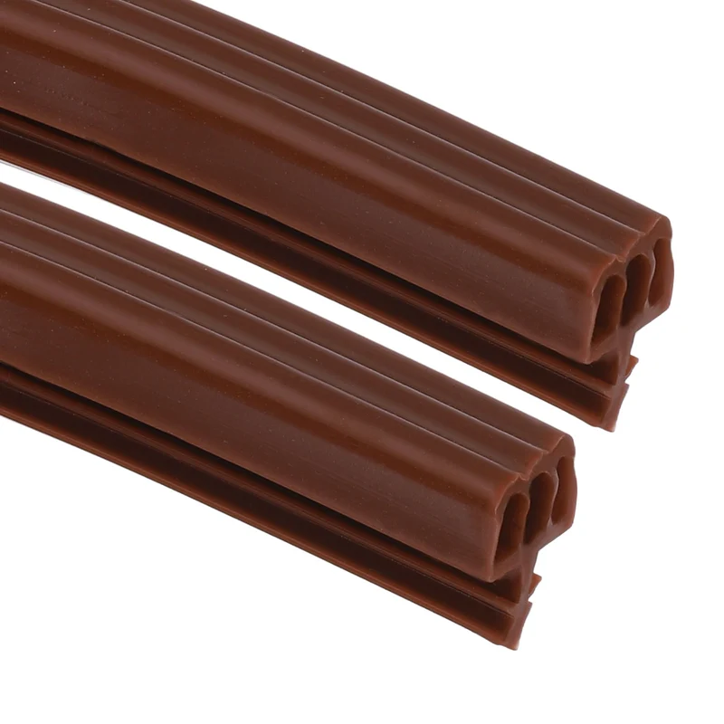 Kerf Weather Stripping Seal Strip(16.4ft x 11/32") - 2Pcs Three Door Kerf, Brown