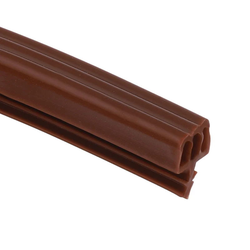 Kerf Weather Stripping Seal Strip (16.4ft x 11/32") - Three Door Kerf, Brown