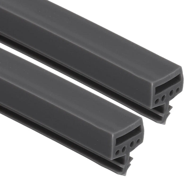 Kerf Weather Stripping Seal Strip (16.4ft x 11/32") - 2Pcs Square Kerf, Gray