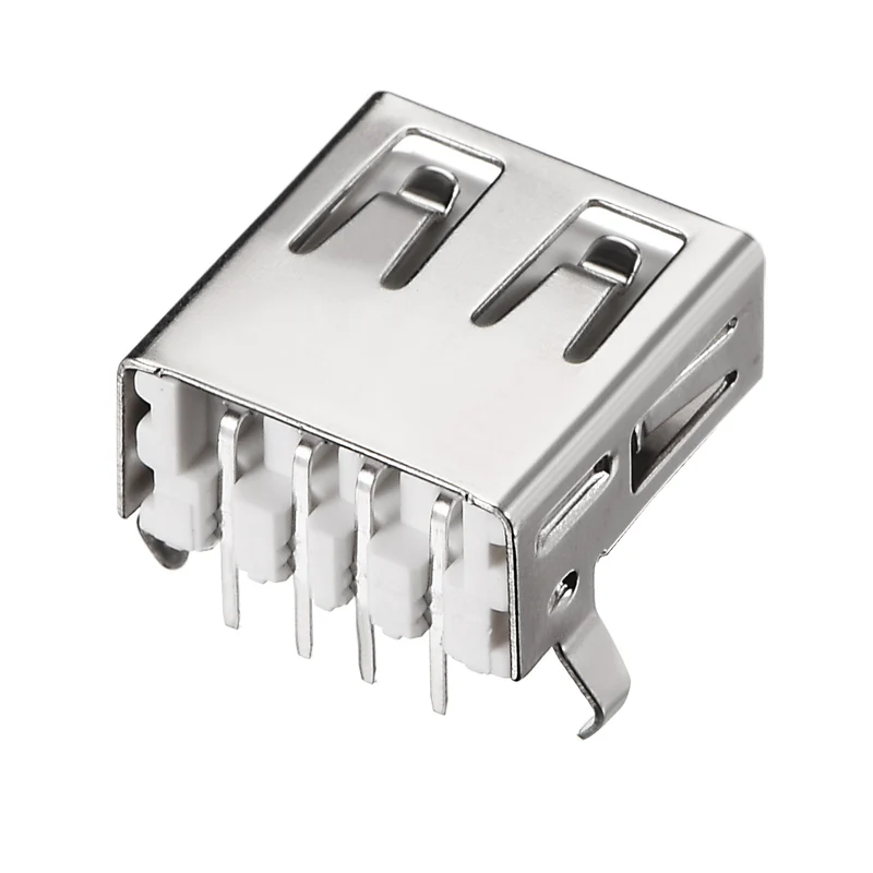 PCB USB Connector 2.0 Type-A Female Jack 90 Degree Soldering Bend Foot 15pcs