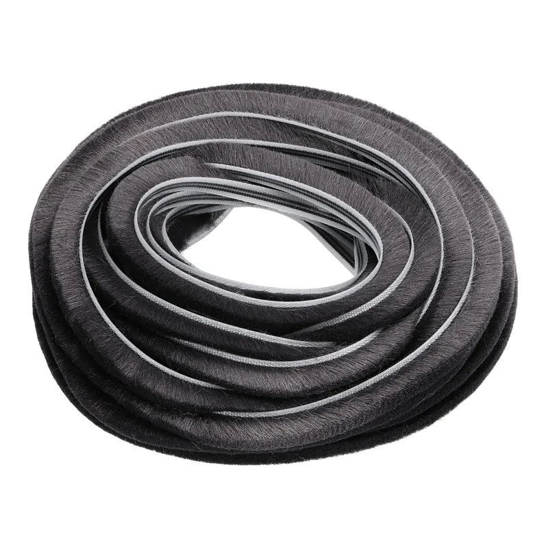 Brush Weather Stripping 9/32" x 3/8" x 24.6ft Card-Slot Seal Strip Gray