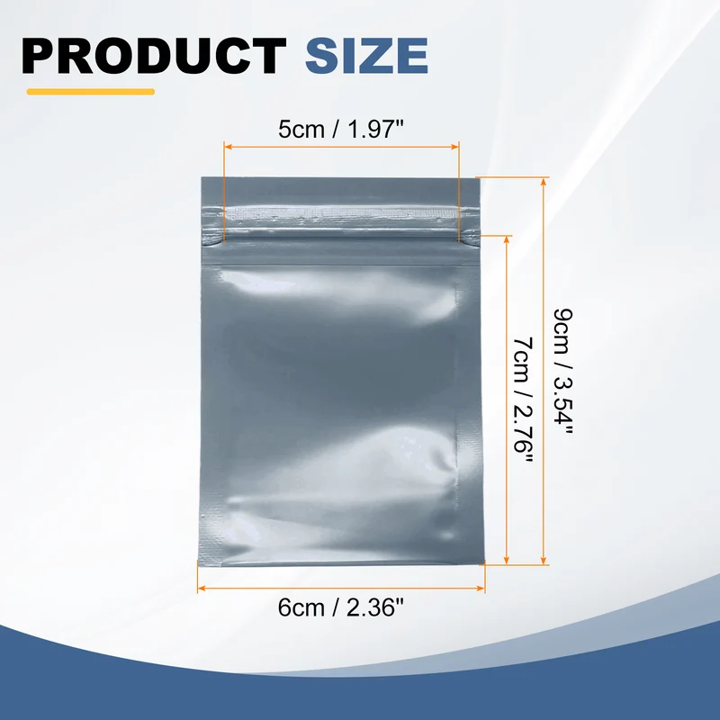 50pcs 3.5" x 2.4" Antistatic Bags Resealable ESD Shielding Bag