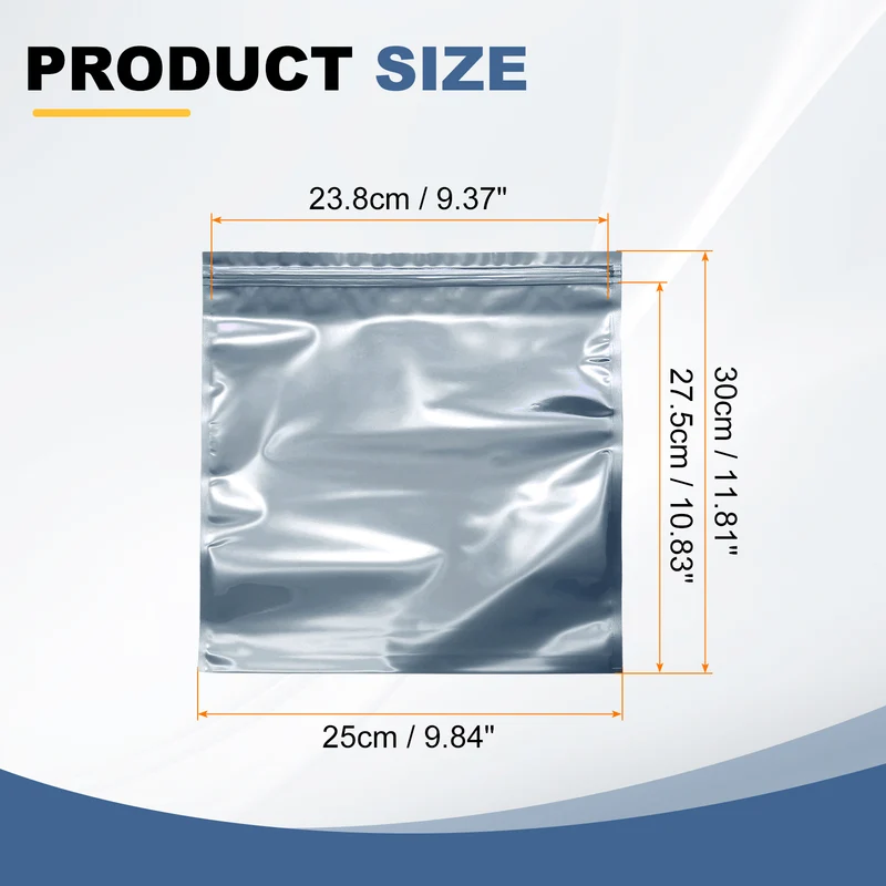 50pcs 11.8" x 9.8" Antistatic Bags Resealable ESD Shielding Bag