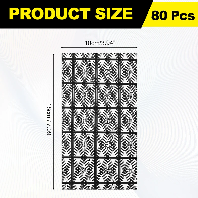 80pcs 4" x 7" Anti Static Bags PE Open Top ESD Shielding Antistatic Bag