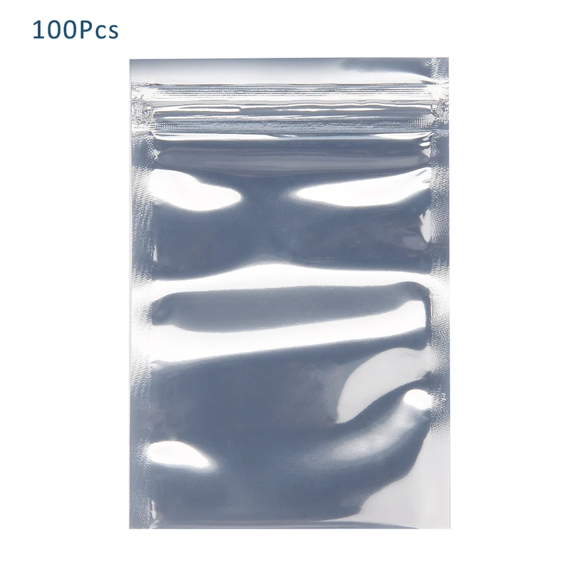100Pcs 3.2"x4.7"/80x120mm Anti-Static Zip Lock Shielding Bag for HDD And Electronic Device
